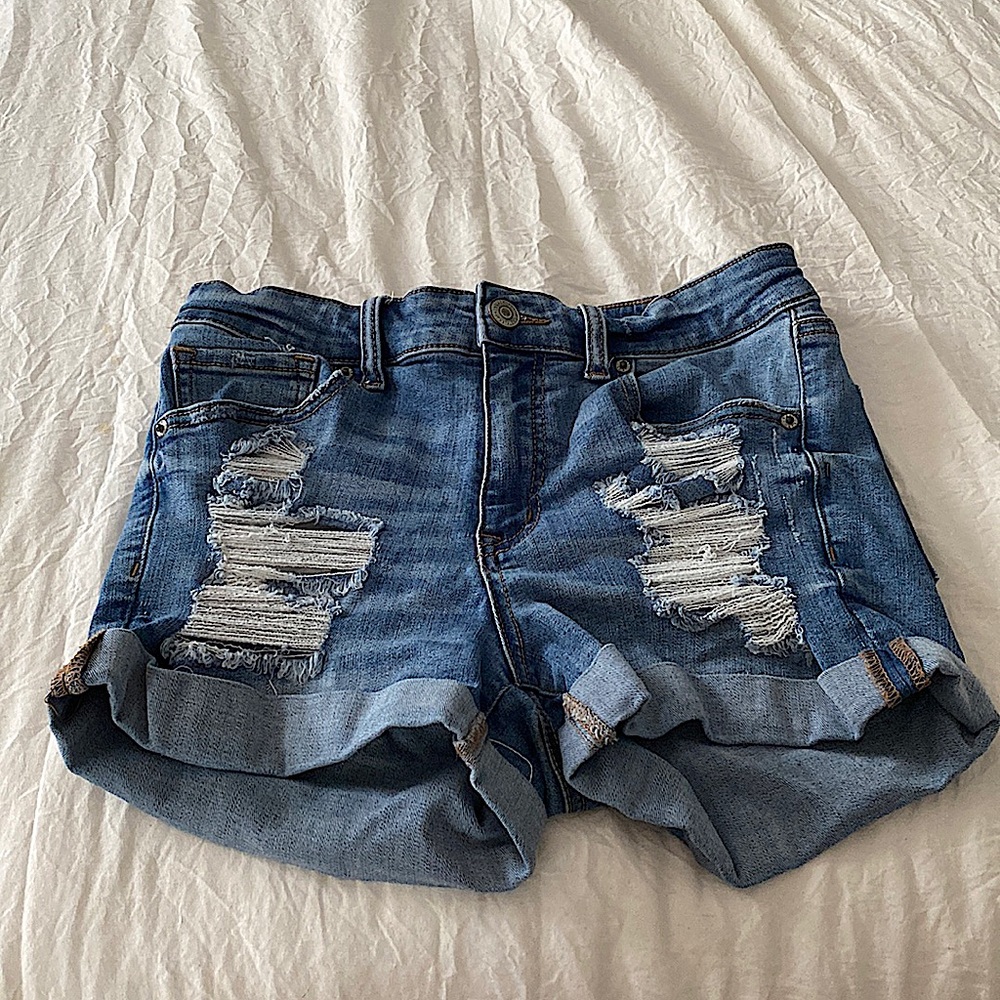 Aeropostale/High Rise MIDI/size 8 Jean shorts